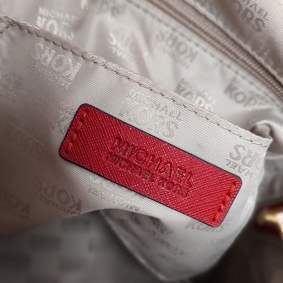 MICHAEL KORS Large Saffiano Leather Satchel Red - Picture 16 of 16